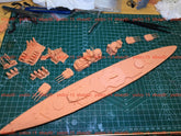 3d Printed Kits 1/700 German H-class Pommern Battleship(full Hull/waterline)